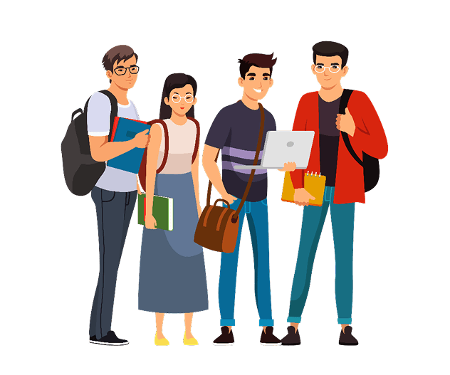 Students group illustration